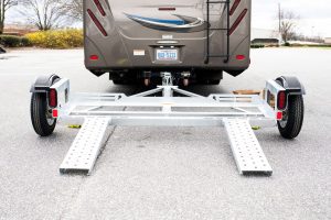 Parking with a tow dolly