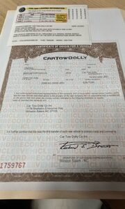 Replacement Certificate of Origin